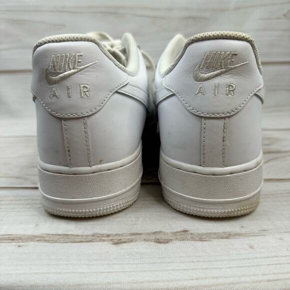 Nike Air Force 1 '07 Low Triple White Sneakers (CW-2288-111) Men's Size 13 - Picture 2 of 11